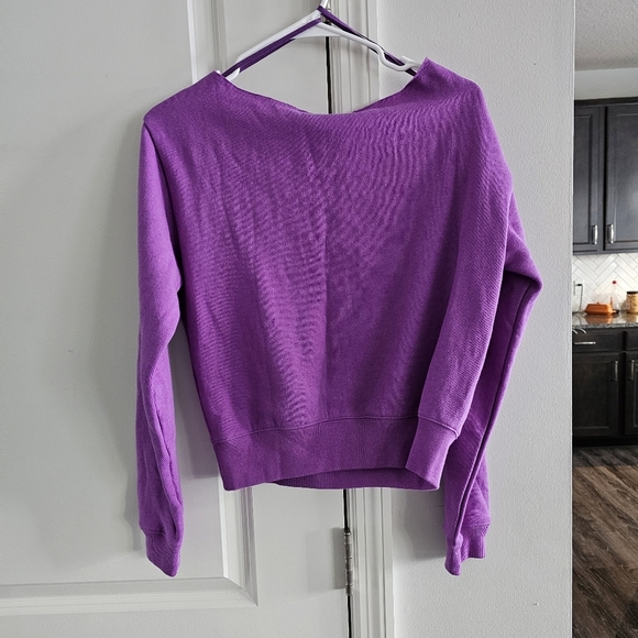 PINK Fleece Cropped Sweatshirt - Picture 5 of 7